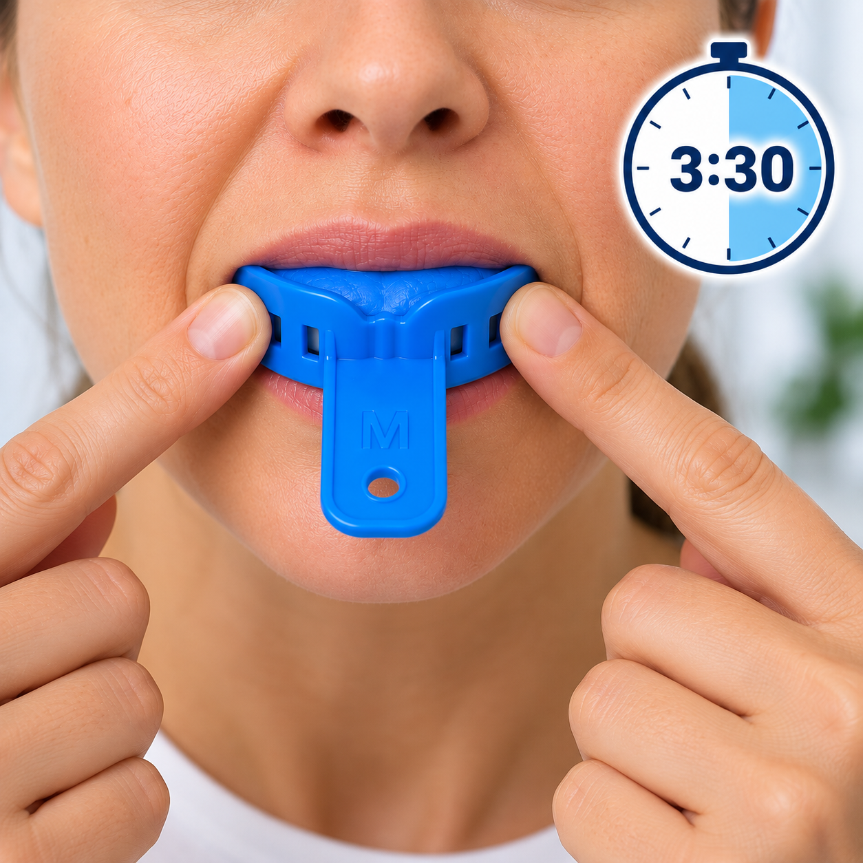 Holding a dental impression tray still while PVS sets